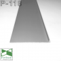 Г-образний алюмінієвий плінтус під вставку Sintezal-P-118, висота 80 мм.