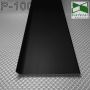 Високий чорний плінтус з алюмінію Sintezal P-100B, 100х10х2500мм.