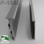 Скрытый алюминиевый плинтус для пола с LED-подсветкой Sintezal P-105L, H=60mm.