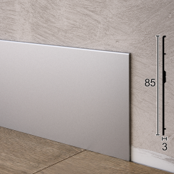 Плоский алюмінієвий плінтус для підлоги ARFEN Р-385, висота 85 мм.