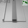 Високий алюмінієвий плінтус ARFEN Р-312, 120х13х3000 мм. Срібло