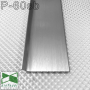 Плоский алюмінієвий плінтус Sintezal P-60SB, 60х10х2000мм. Срібло Сатин